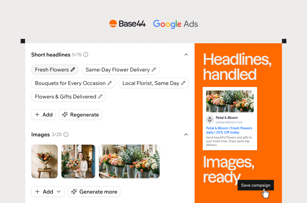Base44 Integrates Native Google Ads Campaign  Management for App Builders