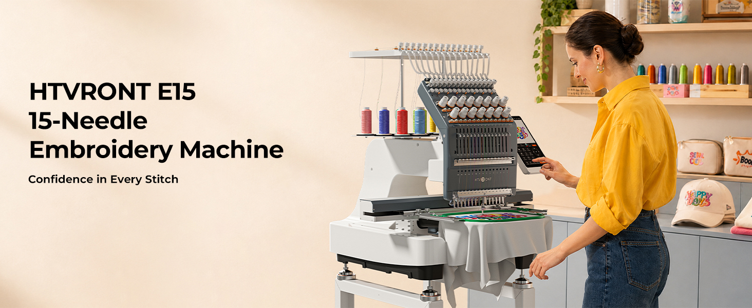 From DIY to Business: HTVRONT Enters Commercial Embroidery with E15