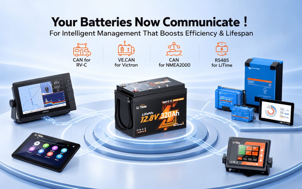LiTime Launches 12V 320Ah ComFlex Battery That Communicates with RV Power Systems