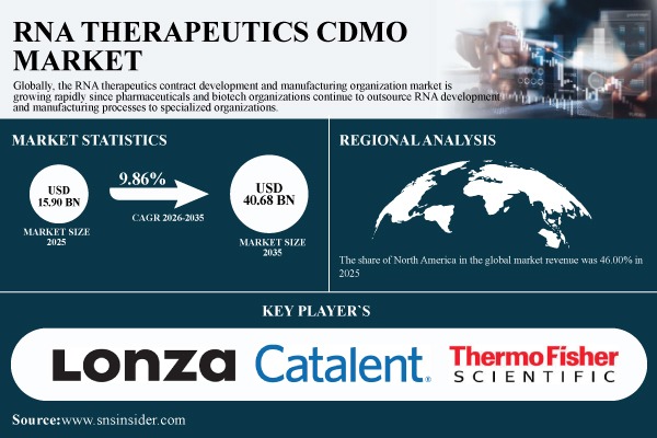 RNA Therapeutics CDMO Market Size to Reach USD 40.68 Billion by 2035 at a CAGR of 9.86% - SNS Insider