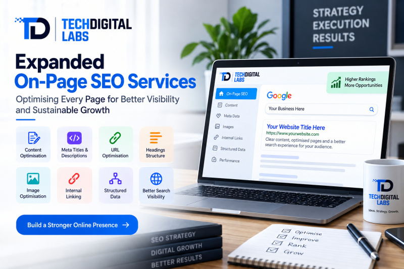 TechDigital Labs Announces Expanded On-Page SEO Services to Address Website Search Issues