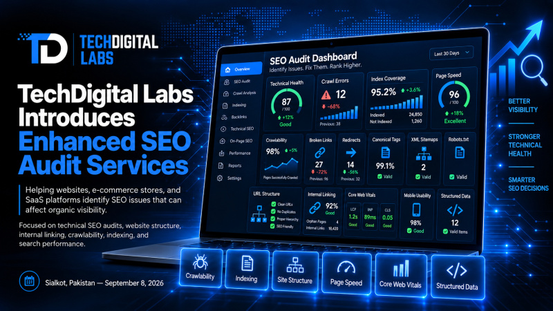 TechDigital Labs Introduces Enhanced SEO Audits for Websites, E-Commerce, and SaaS