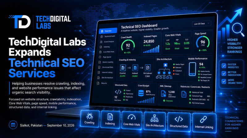 TechDigital Labs Launches Enhanced Technical SEO Services for Better Crawling and Indexing