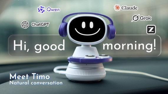 Timo, the In-Car AI Social Robot, Launches on Kickstarter with CarPlay and 4G LTE Versions