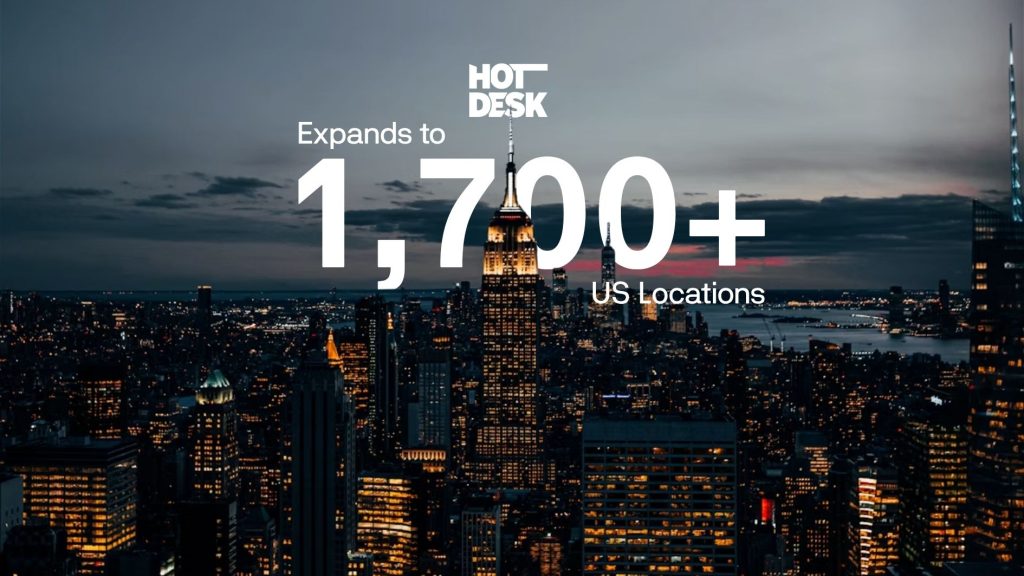Hotdesk.com Expands to 1,700+ US Locations, Now Its Fastest-Growing Market