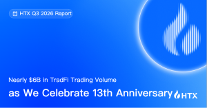 HTX Publishes Its Q3 2026 Scorecard: Cumulative TradFi Trading Volume Approaches $6B Amid 13th Anniversary Celebration