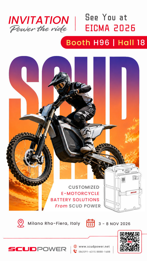 SCUDPower Brings Custom E-Motorcycle Battery Solutions for Urban, Off-Road and High-Speed Riding to EICMA 2026